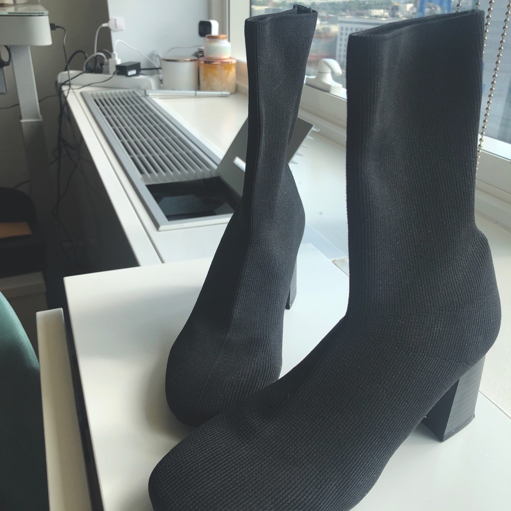 Oak & Fort Black Sock Bootie